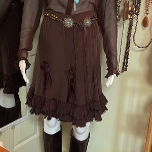 Anne Carson Chocolate Brown Skirt